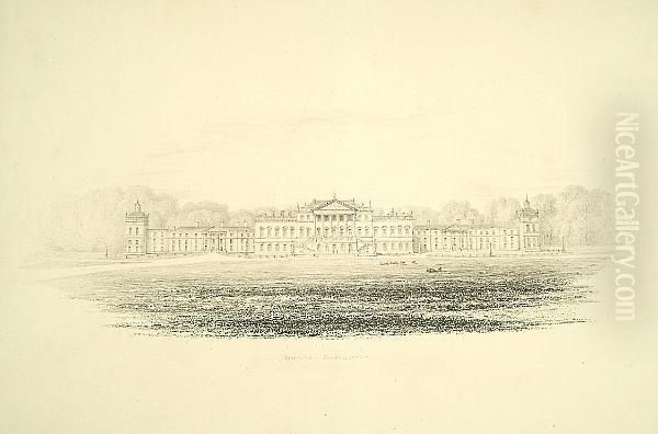 'views Of Wentworth House, The Park And Adjacent Scenery', Two Folio Sized Volumes Of Drawings Of The Areas Near Wentworth - view 1