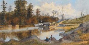 Landing Stage, Bracebridge by Arthur Cox