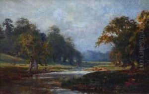 The River At Blackdown by Herbert Edward Cox