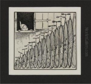 Brownie With Row Of Bicycles Brownie With Row Of Bicycles