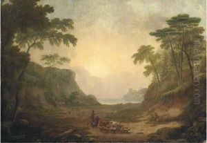 A Wooded Mountainous Costal Landscape by James B. Coy