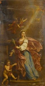 A Female Martyr Saint by Noel Coypel