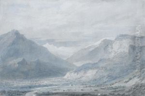 The Lesser Valley Of Ober-hasli, Upper Part From The North,switzerland by John Robert Cozens