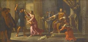 The Judgment Of Solomon by Francesco Cozza