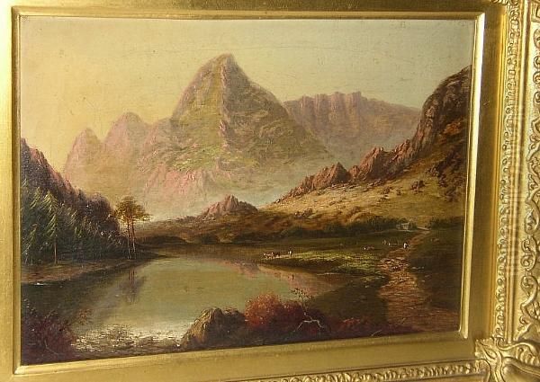 "blea Tarn, Cumberland"; "old Cottage Near Crummock Water, Cumberland" - view 1