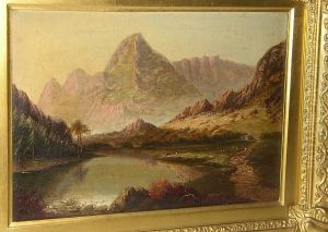 "blea Tarn, Cumberland"; "old Cottage Near Crummock Water, Cumberland"
