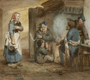 Hollandische Stube Mit Kamin by Reinier Craeyvanger