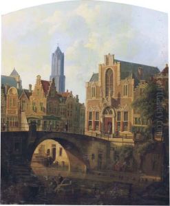 A Capriccio View Of Utrecht by Reinier Craeyvanger