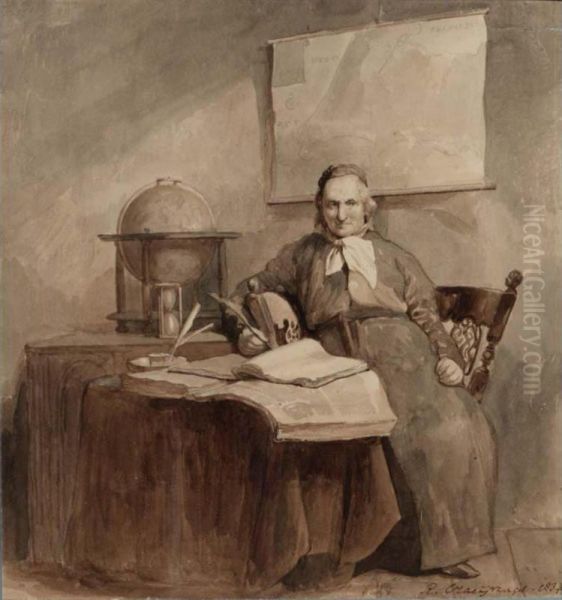 A Portrait Of A Geographer In His Study - view 1