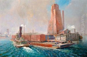 Working The Hudson River, Nyc Tugs Andbarges by Fred Craft
