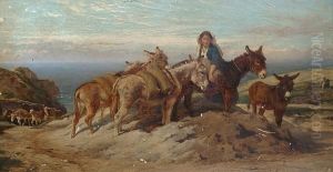 Tending To The Donkeys by William Hopkins Craft
