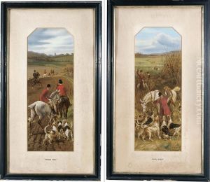 <whoo-whoop > Et < Forrard Away >, Paire De Chromolithographies by William Hopkins Craft