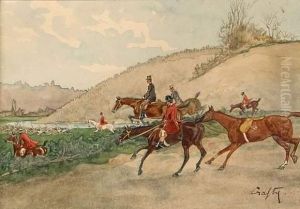 Scene De Chasse A Courre by Victor Geruzez, Dit Crafty