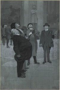 Story Illustration: People Standing In Capitol Building. by Frank Craig