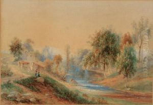 Figures Resting By A Stream by William Craig