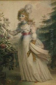 Portrait Of A Lady In A Garden by William Marshall Craig