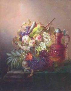 Still-life Of Fruit by Carl Casar Cramer