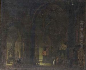 Church Interior With Figures Church Interior With Figures