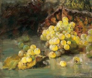 Still Life With Wine Grapes by Molly Cramer