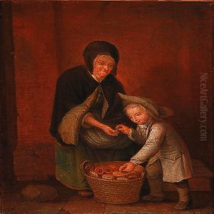 A Little Boy Buys Bread From A Baker's Wife by Peter Cramer