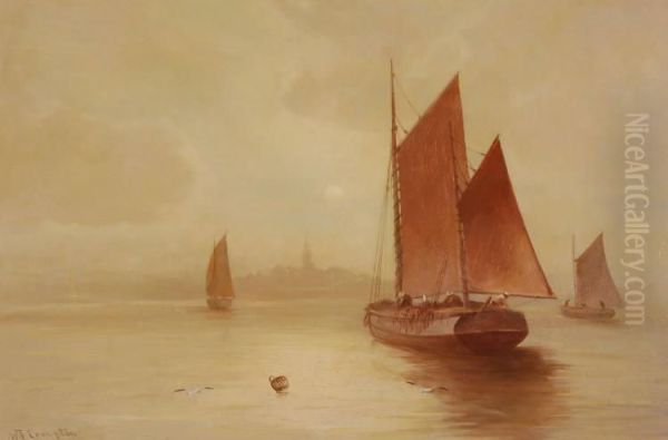Fishing Boats In The Mist - view 1