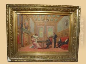 Les Joueurs De Cartes by Jules Ernest Cran