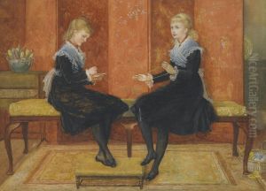 Violet And Lily, The Daughters Of Edmund Routledge by Walter Crane