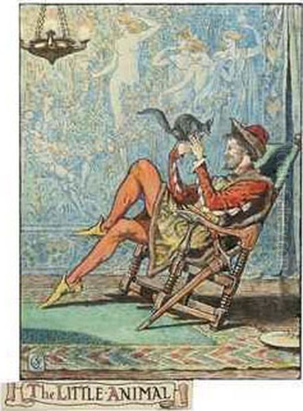 One Illustration For Arthur Kelly's The Rosebud And Other Tales -'the Little Animal' - view 1