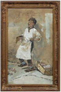 Snuff Vendor Calling And Holding A Tin Of Snuff by Wilbur Crane