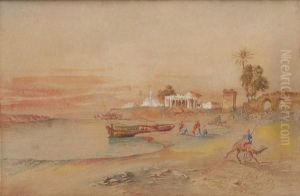 Temple Dans Le Haut Nil. by Louis Amable Crapelet