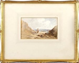 Two Figures In A Cove By The Sea by Edmund Thornton Crawford