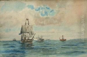 Maritime Scene by Alexander William Crawford Lindsay