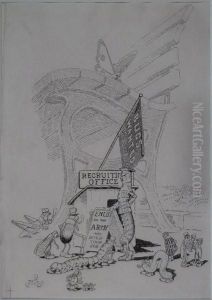 Bugs Being Recruited For The Army. by Will Crawford