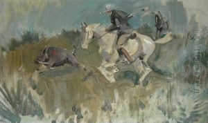 The Boar Hunt by Joseph Crawhall