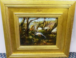Girl Seated Beneath Trees Above Runswick Bay