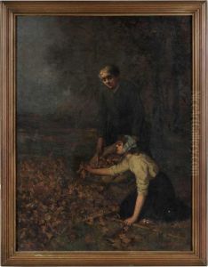 Raking Leaves by Richard Creifelds
