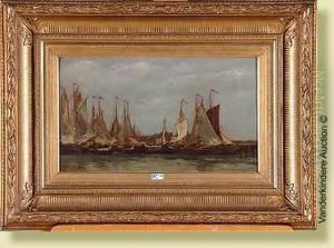 Port De Peche by Louis Joseph Desire Crepin