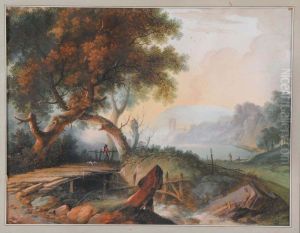  2 Paysages Lacustres  by Louis-Philippe Crepin