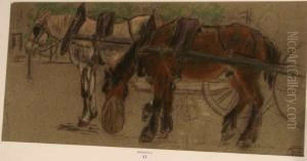 Deux Chevaux Atteles - view 1