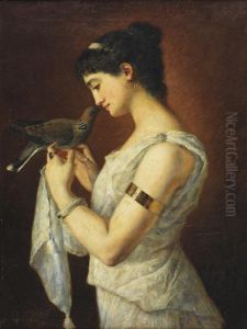 Jeune Femme E L'antique Au Geai by Charles Cres