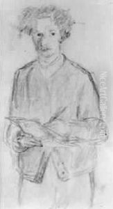 Autoportrait Au Carnet De Croquis (n.d.) by Charles Cres