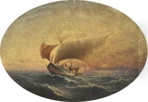 A Luzzo Off Valetta By Moonlight; And A Luzzo Off The Coast At Dawn by Nicola F. Criscimanno