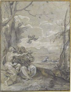 The Hermit Saints Paul And Anthony by Daniele Crespi
