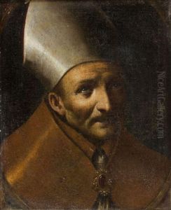 Portrait D'eveque, Dans Un Ovale Feint