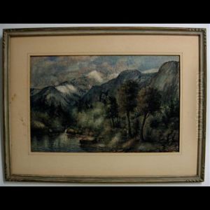 Tranquil Lake/landscape by William Nichol Cresswell