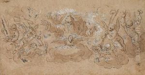Gottvater Im Himmel Segnend by Domenico Cresti (see Passignano)