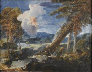 Saint Francois Charme Par Les Anges by Pierre Louis Cretey