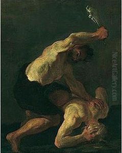 Cain Slaying Abel by Pierre Louis Cretey