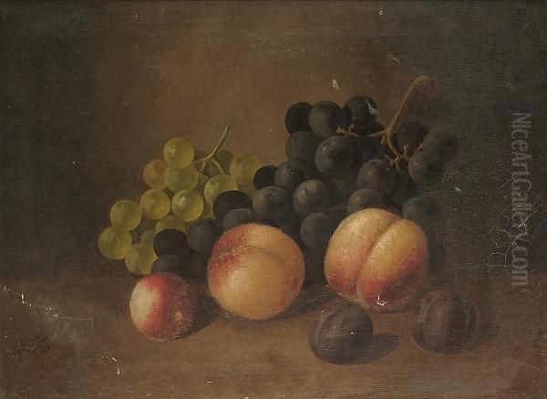 Still Life Of Grapes, Peaches And Plums - view 1