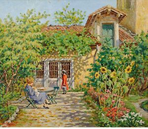 Donne In Giardino by Ernesto Croci